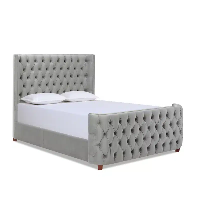 Upholstered Bed Base And Headboard - Cotton House