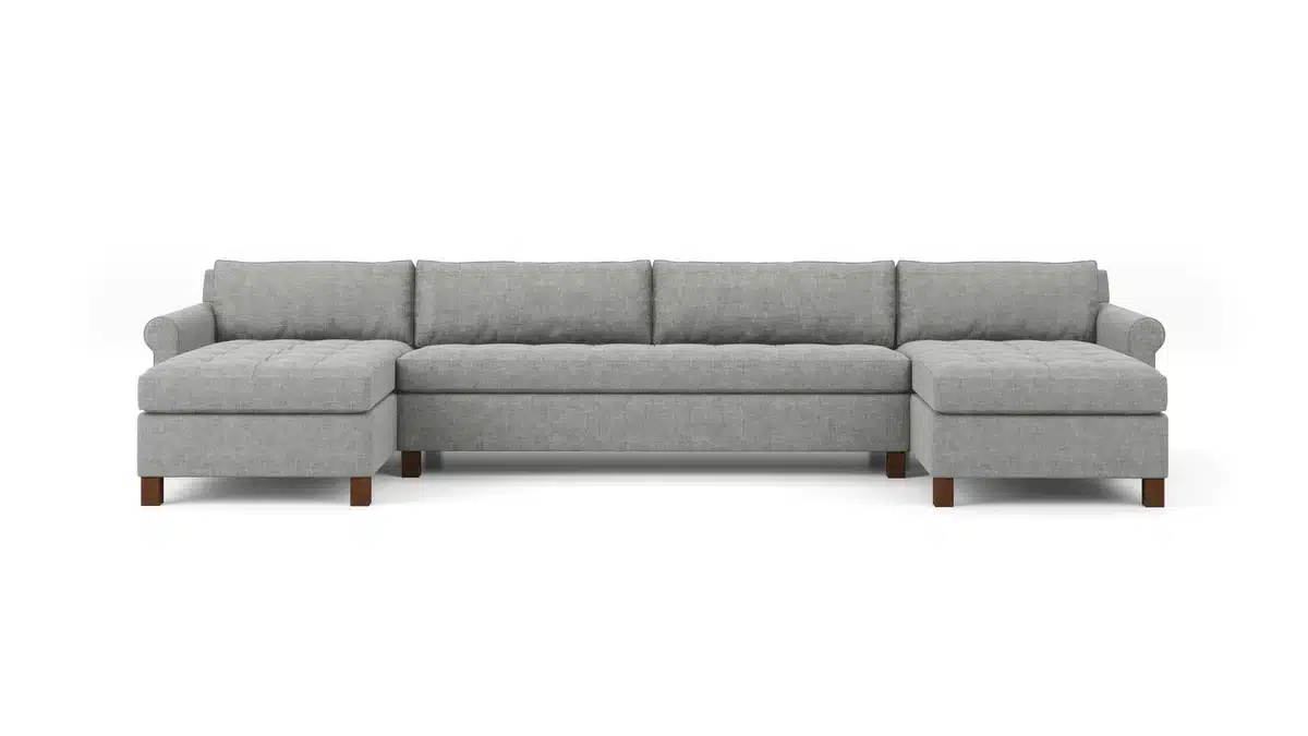 double chaise sectional couch