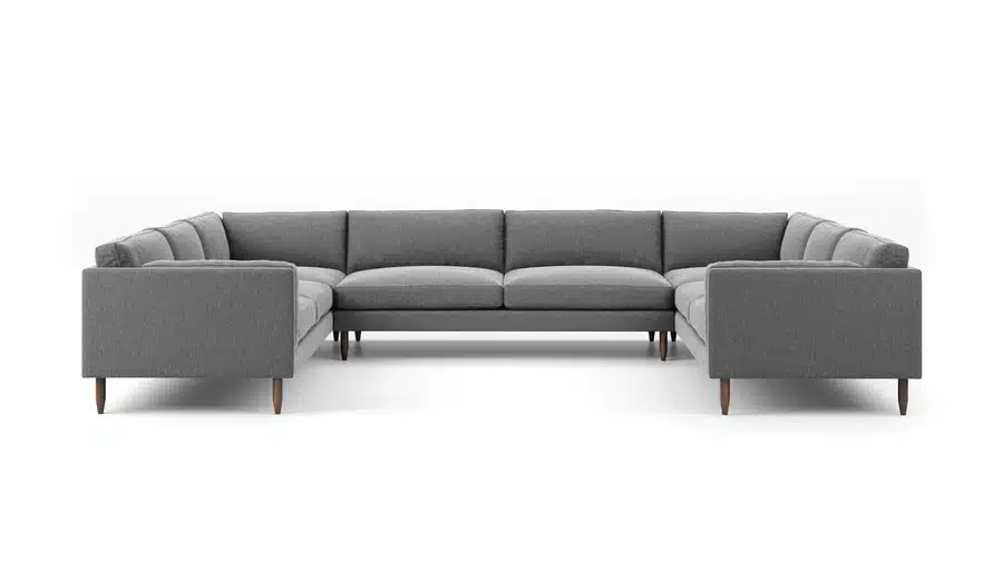 skinny u-shaped couch